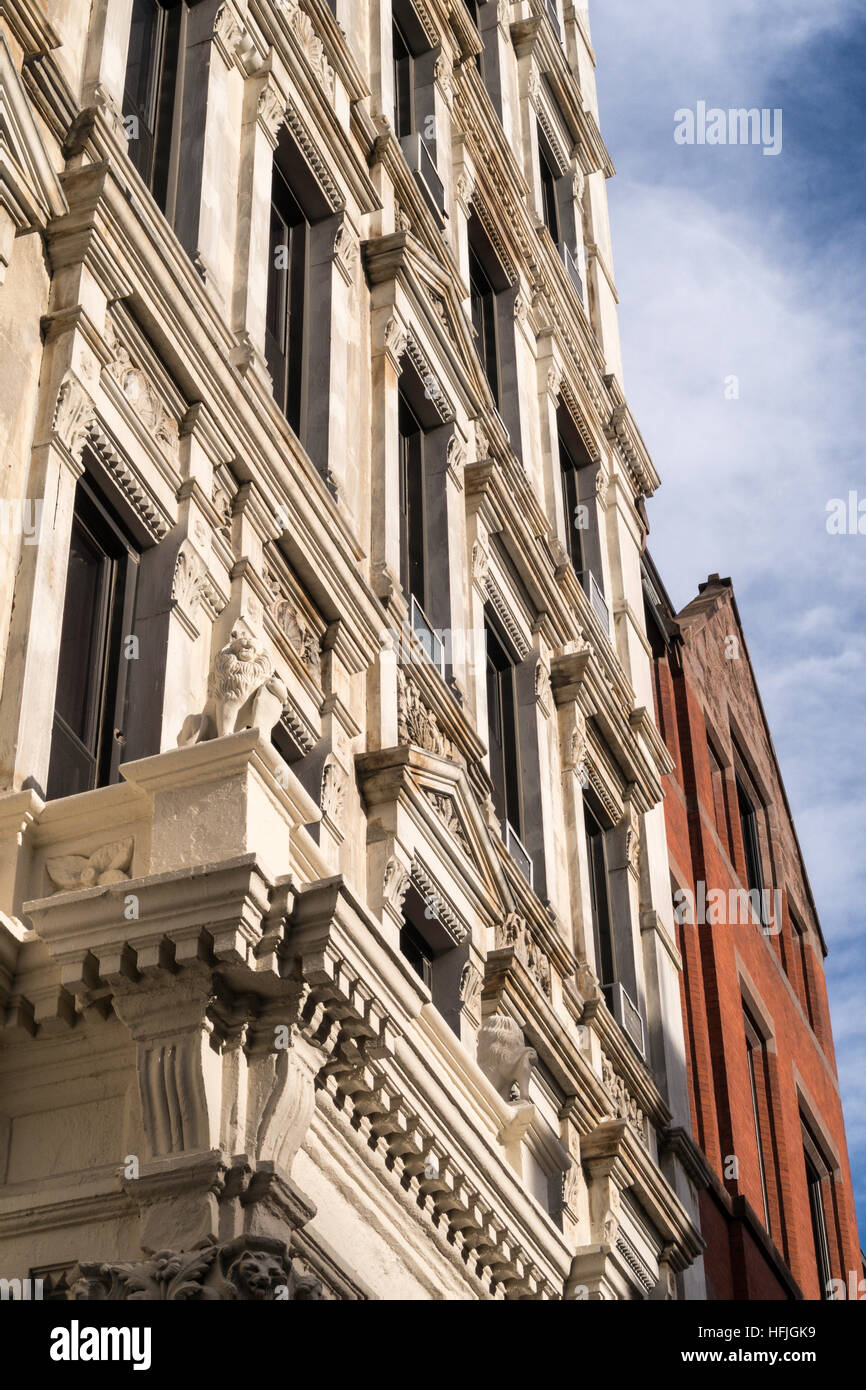 Residential Neighborhood, East 19th Street, NYC, USA Stock Photo