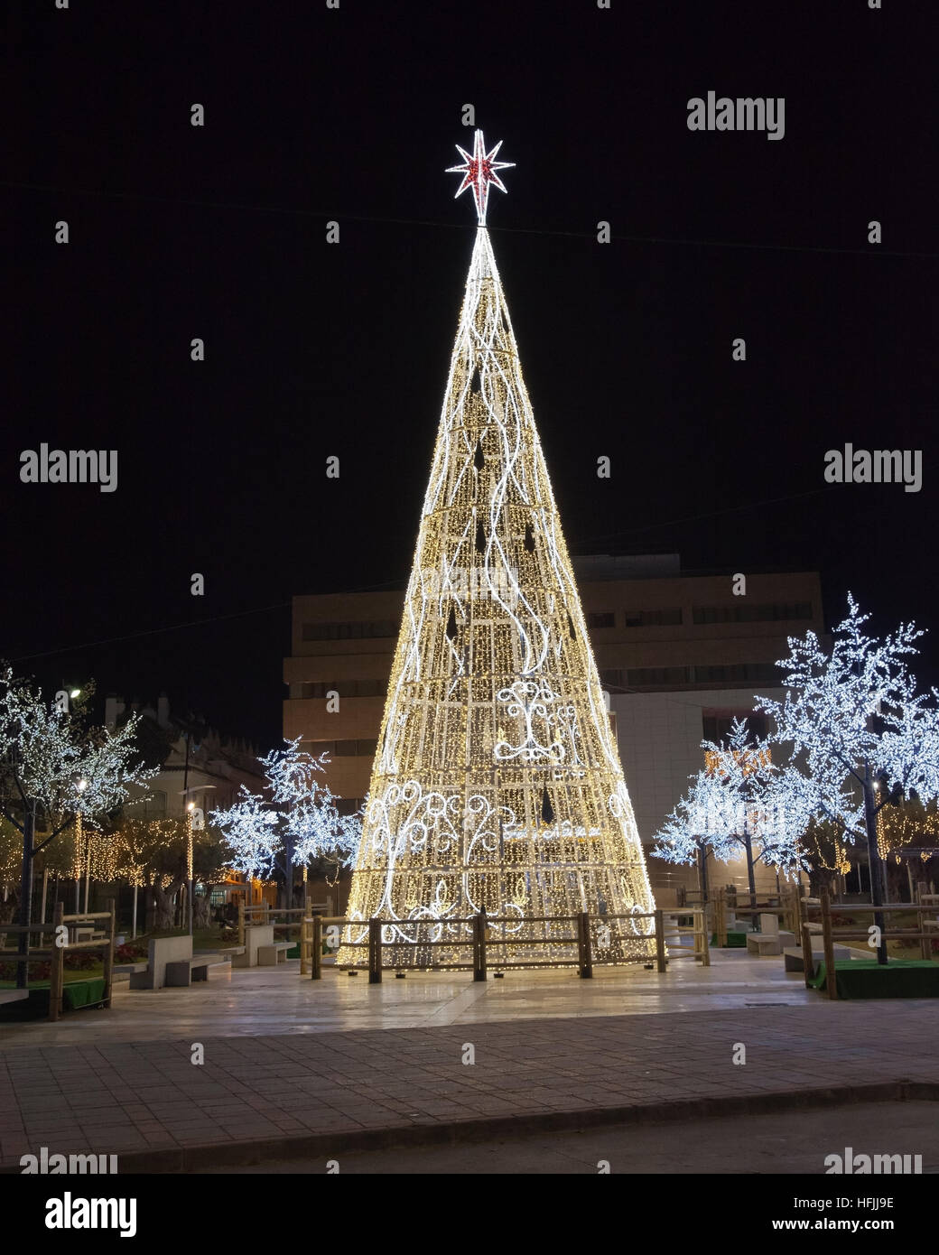 Christmas lights in Fuengirola Stock Photo Alamy