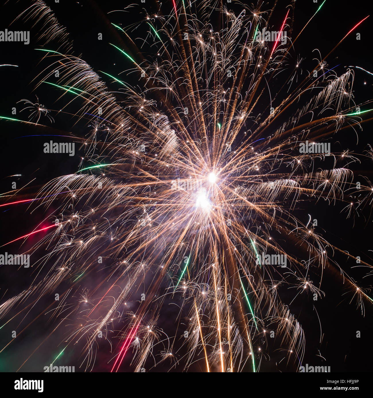 New Year's Eve fireworks explosion Stock Photo Alamy