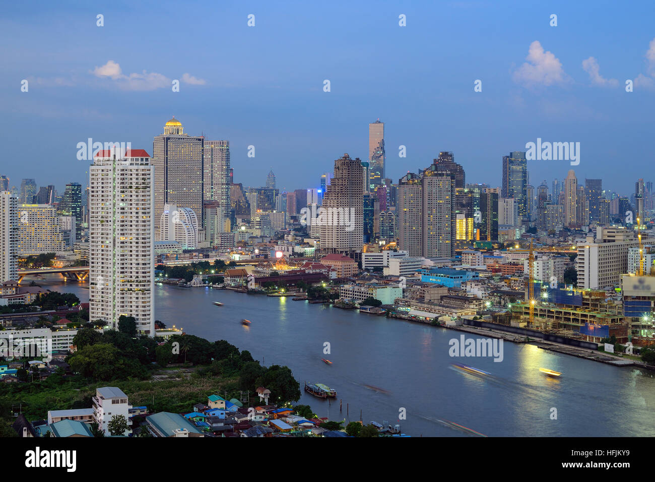 Thailand Landscape : Bangkok downtown at sunset Stock Photo - Alamy