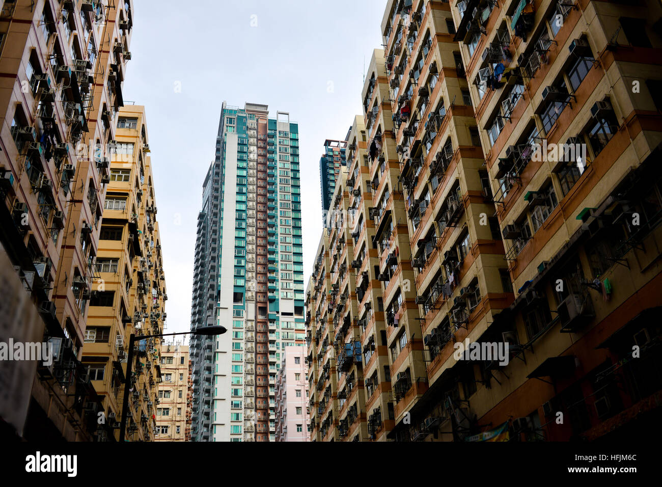 Hong Kong high density housing apartments Stock Photo - Alamy