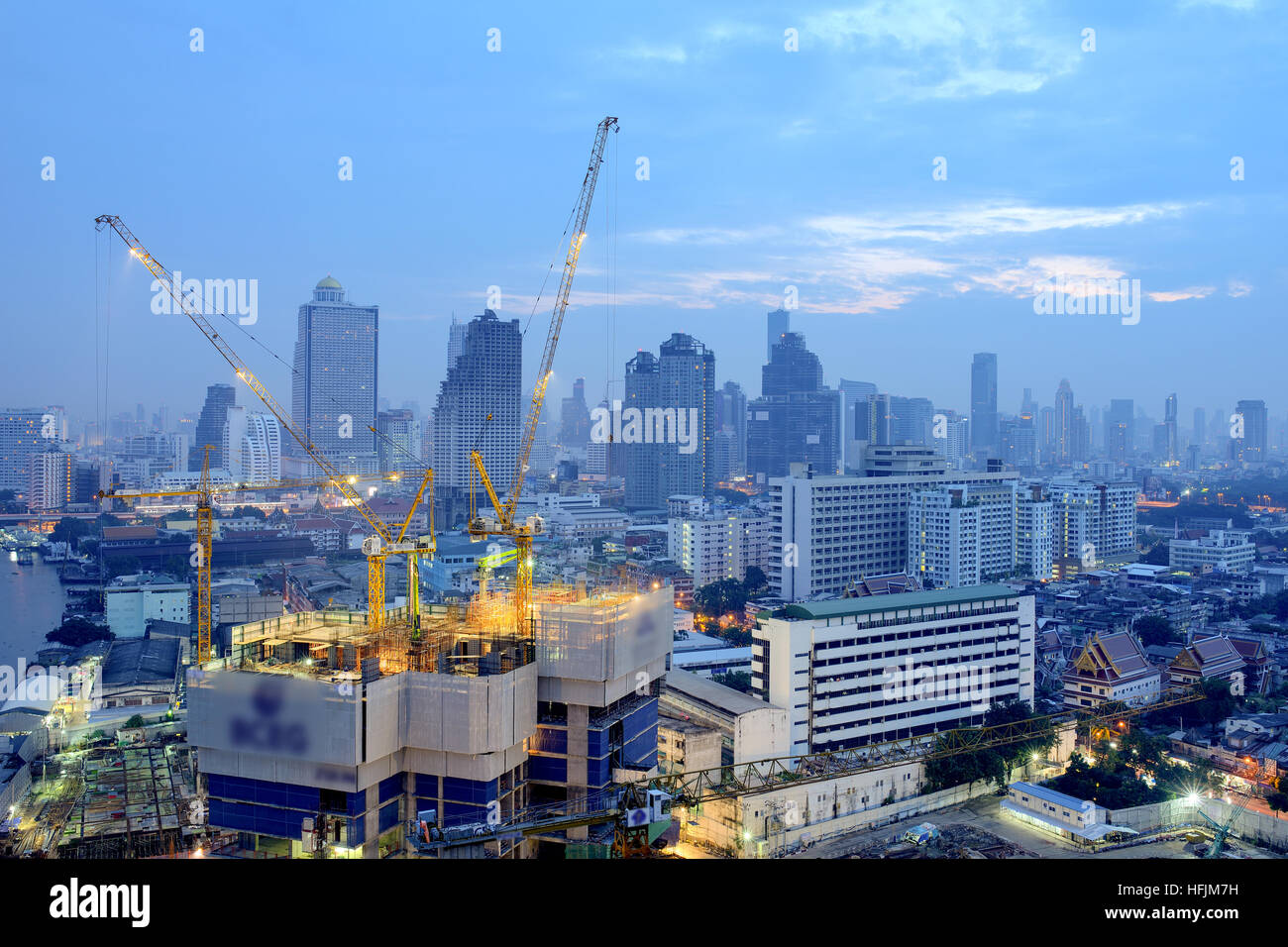 Thailand Landscape : Construction site in Bangkok Stock Photo