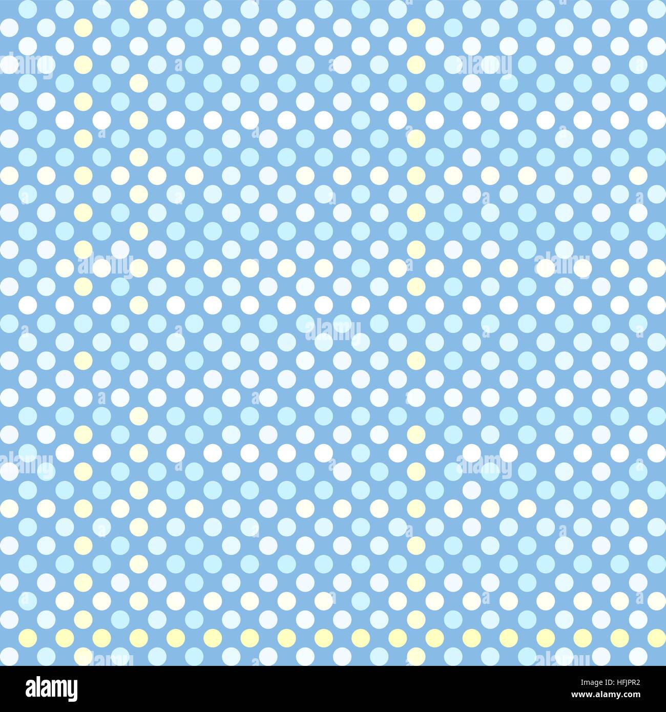 Blue vintage seamless pattern with colorful polka dots Stock Vector ...