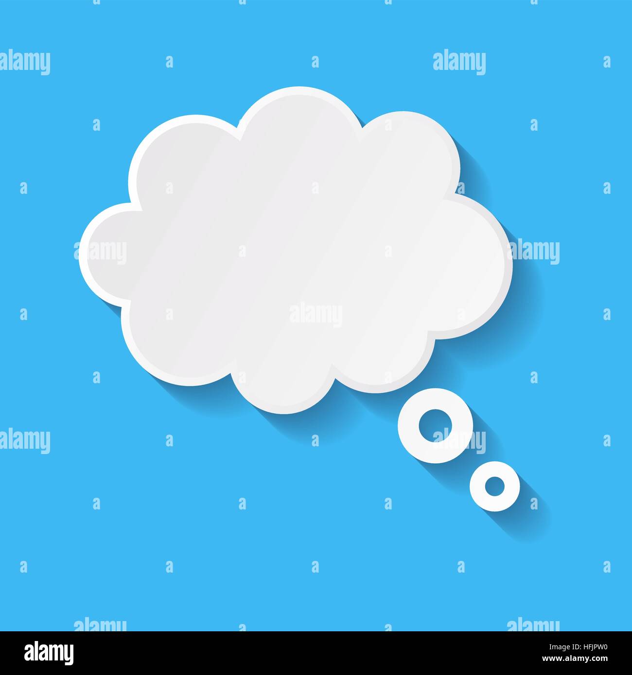 White vector speech bubble on blue background Stock Vector Image & Art ...
