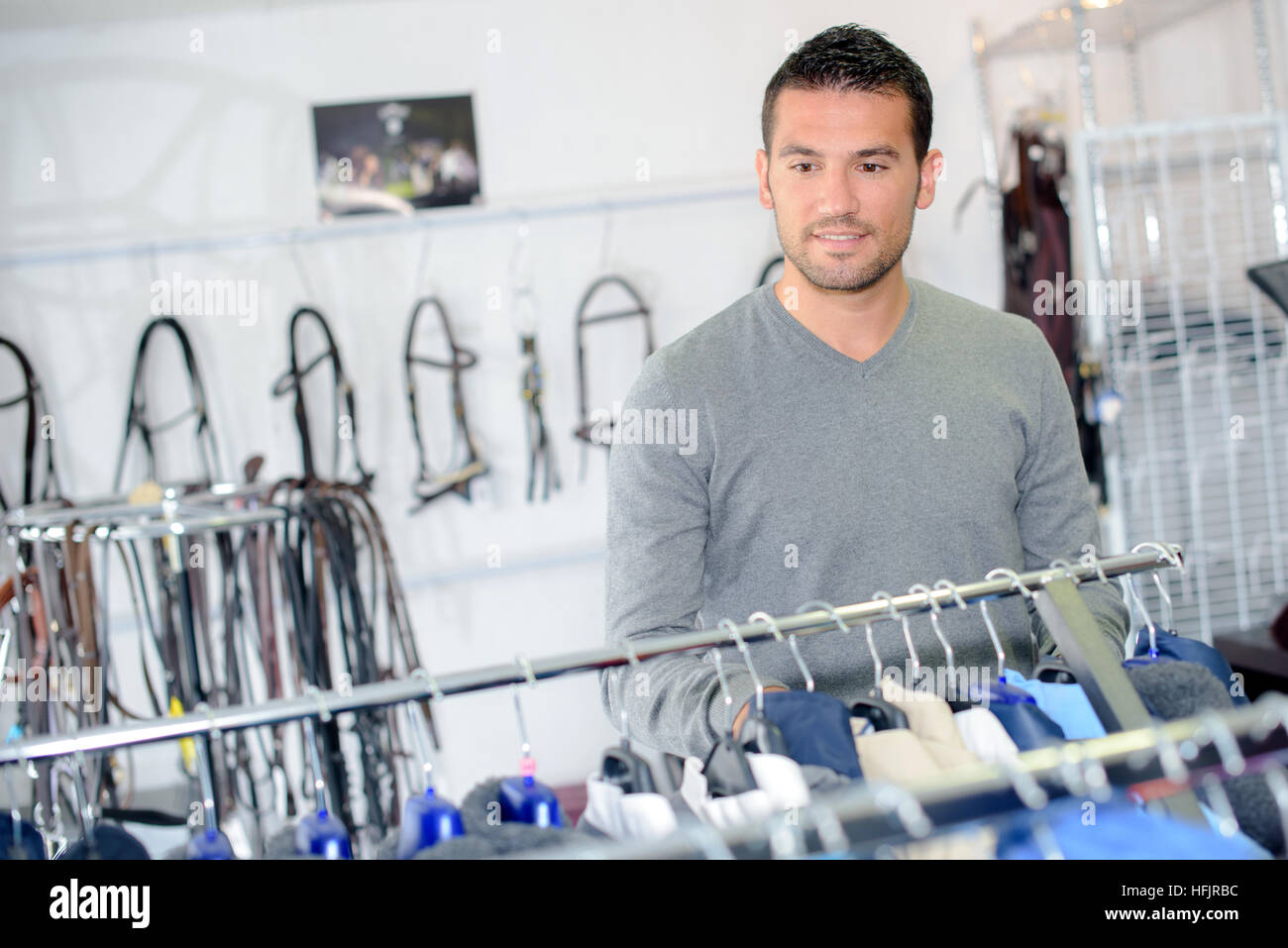 riding store client Stock Photo Alamy