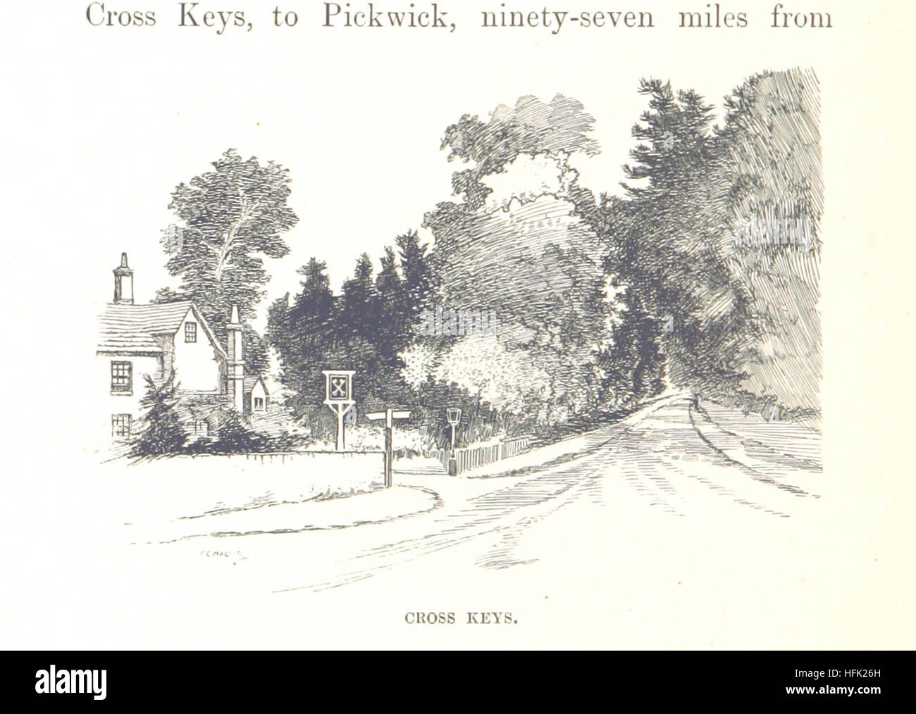 The Bath Road. History, fashion and frivolity on an old highway ... Illustrated by the author, etc Image taken from page 242 of 'The Bath Road History, Stock Photo