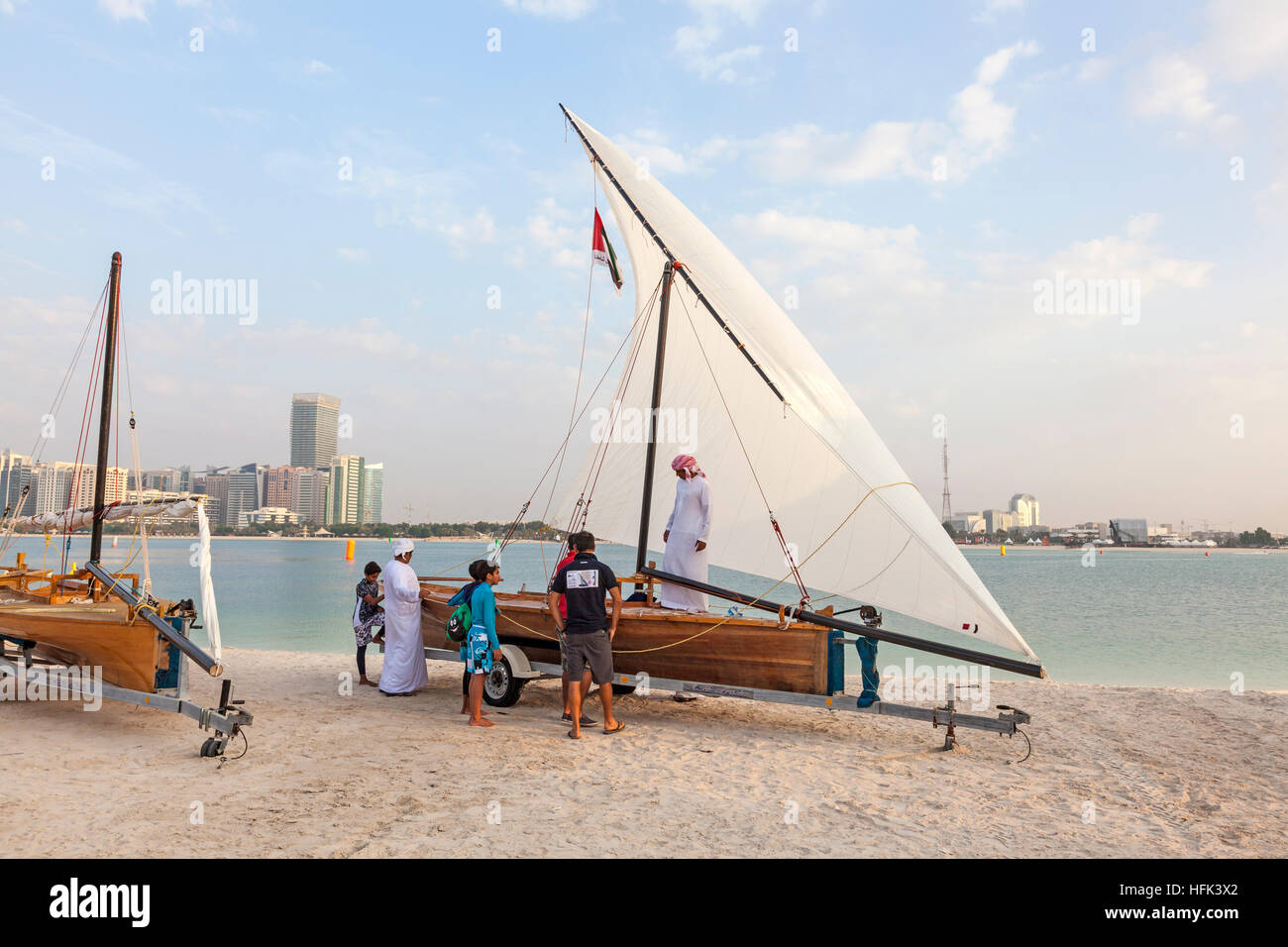 Abu Dhabi Uae Sail Boat Hi Res Stock Photography And Images Alamy