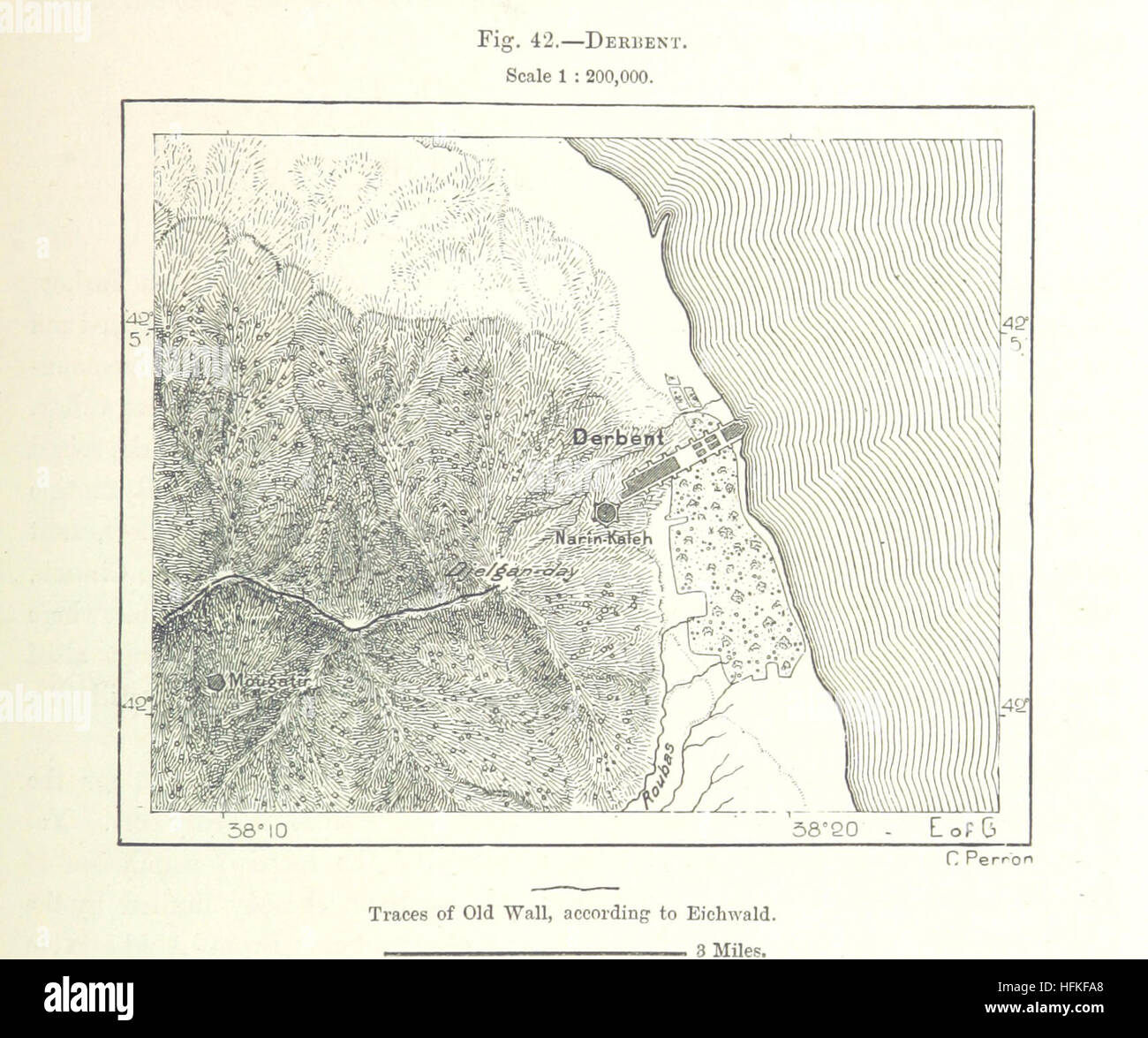 Гравюра дербент олеарий. В. Дербент 19 век. Старые карты дербента. План древнего дербента.