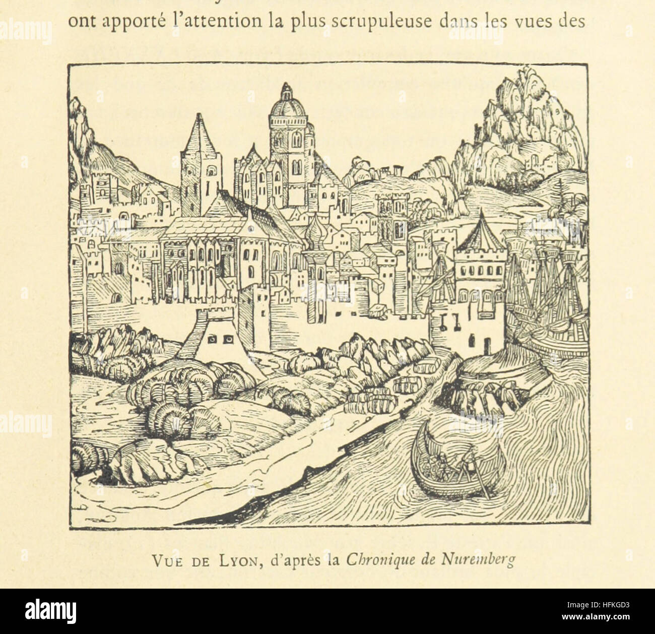 A detailed description of maps and views of Lyon, focusing on its ...