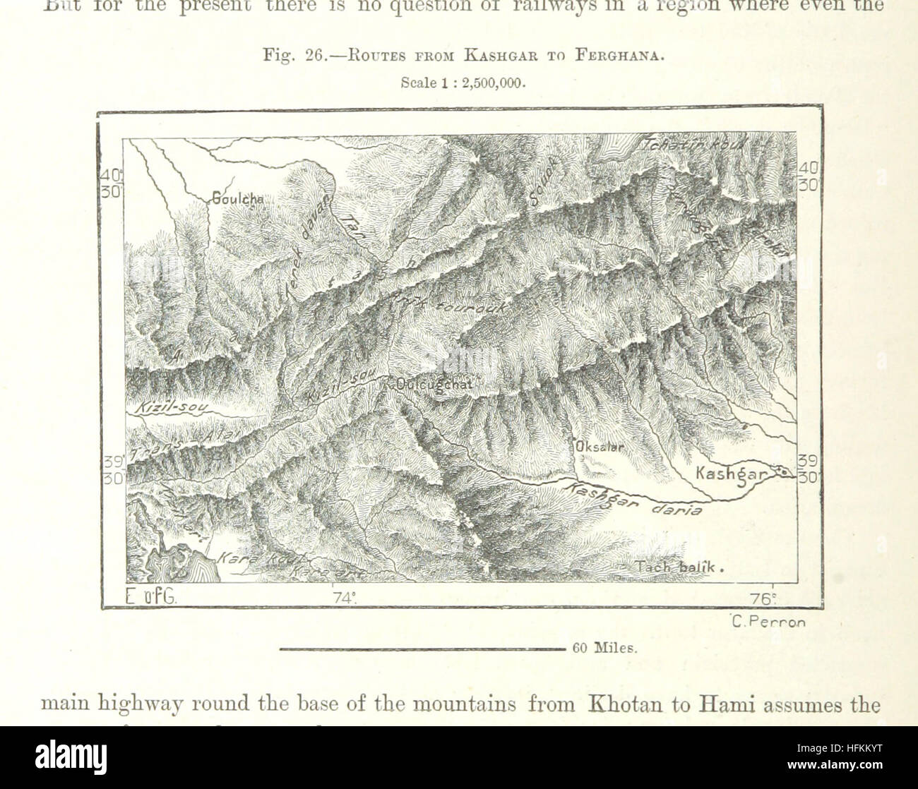 This image depicts a geographical section of Europe from the Universal ...