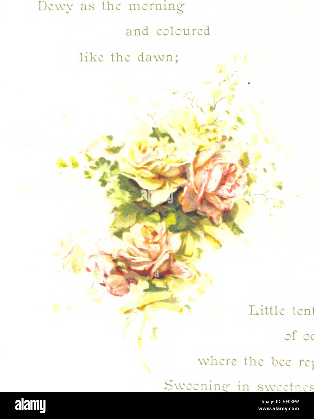 This image from 'Rose Leaves' presents a collection of poems centered ...