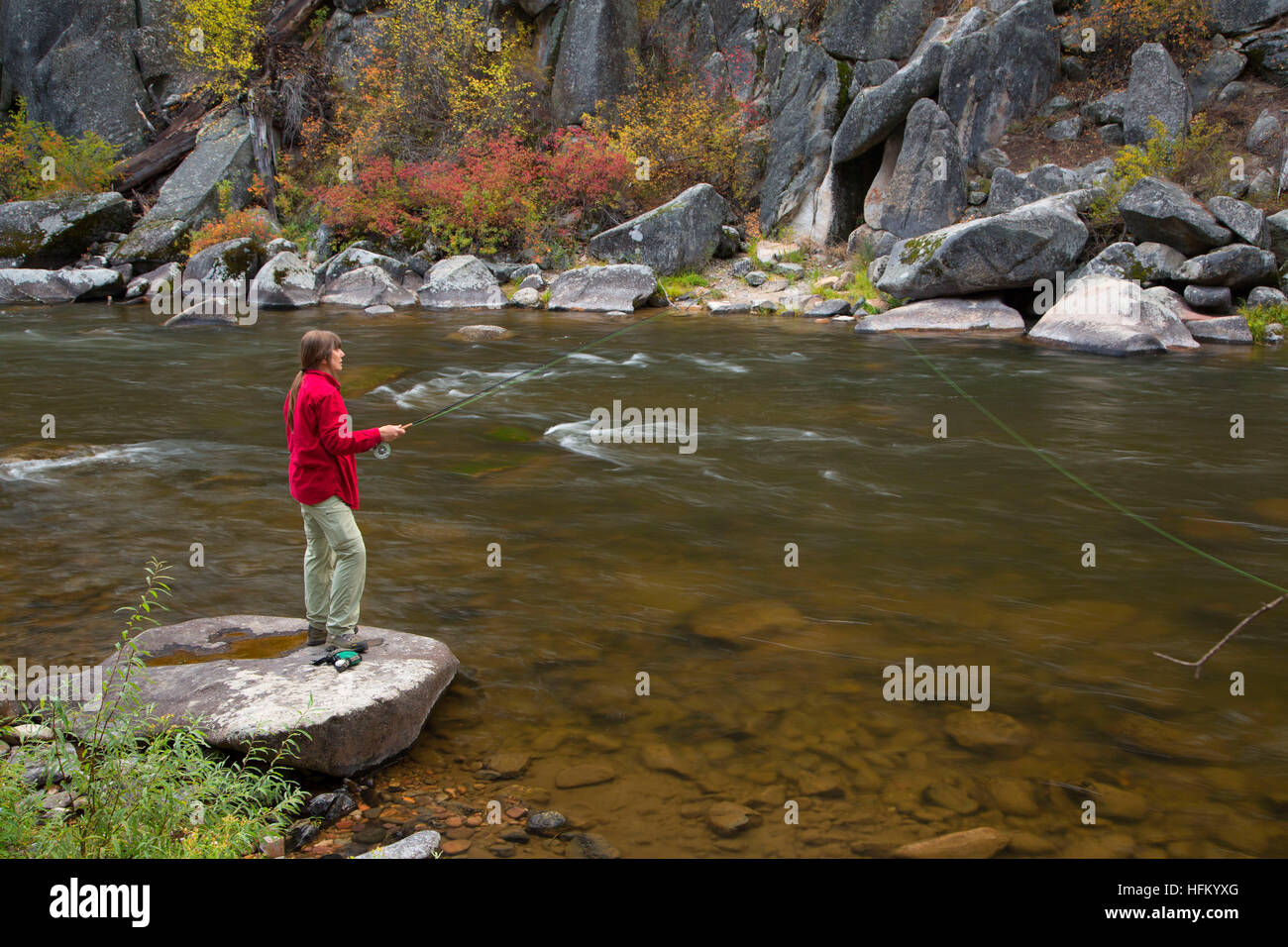Flyfishing Rock Creek, Lolo National Forest, Montana Stock Photo Alamy