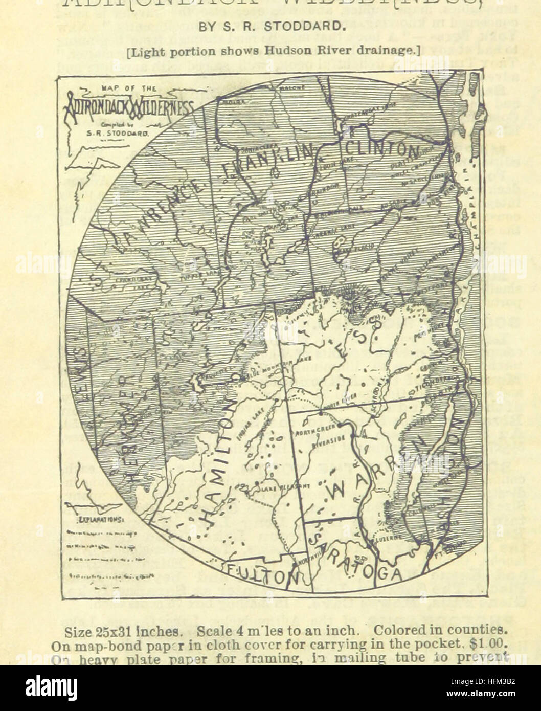 Map of hudson falls new york High Resolution Stock Photography and