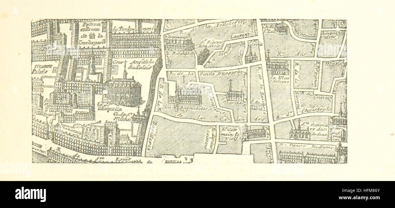 Image taken from page 319 of 'Les anciens plans de Paris. Notices historiques et tepographiques' Image taken from page 319 of 'Les anciens plans de Stock Photo