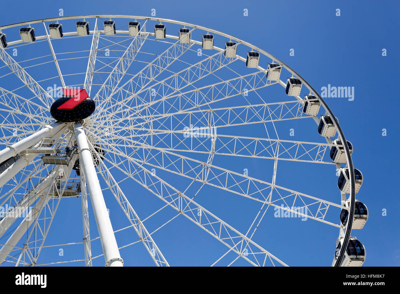 The Wheel of Brisbane is an almost 60 metres tall ferris wheel