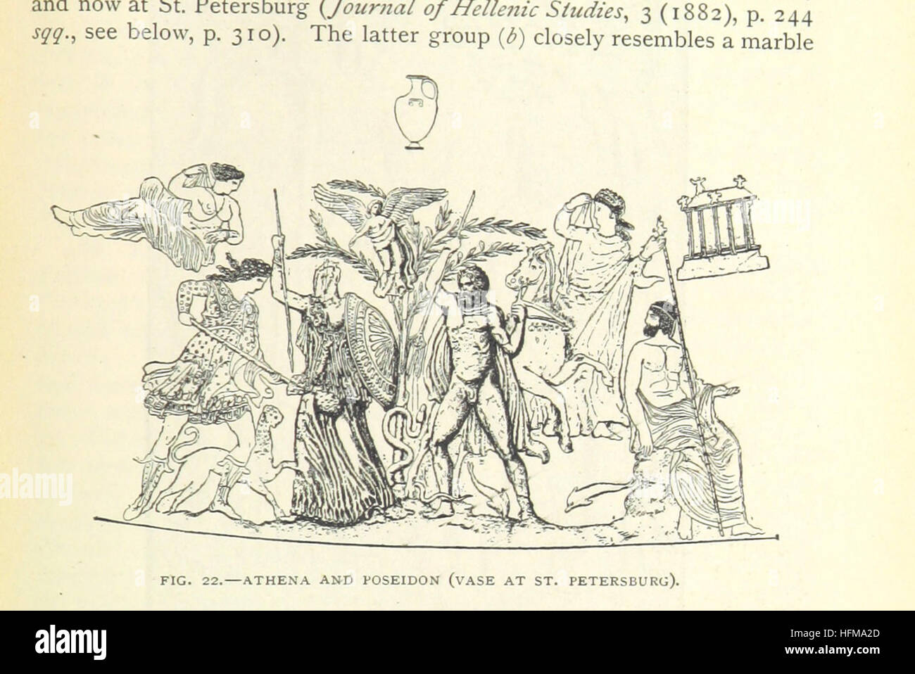 This image comes from 'Pausanias's Description of Greece', a 19th-century  work offering a detailed account of ancient Greece's historical landmarks  and geography Stock Photo - Alamy, image size:1300x958