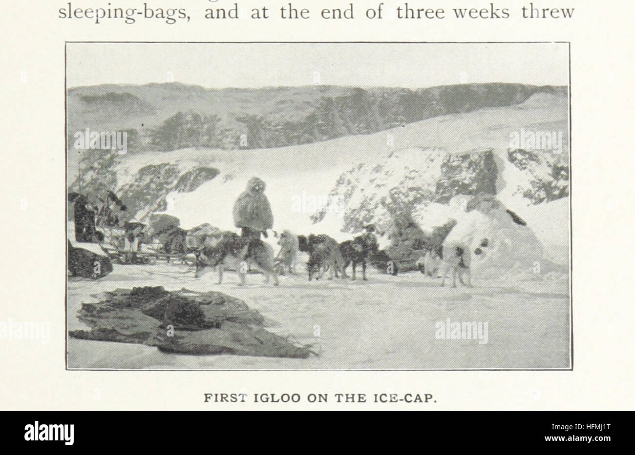 Image taken from page 363 of 'Northward over the “Great Ice”: a narrative of life and work along the shores and upon the interior ice-cap of Northern Greenland in the years 1886 and 1891-1897 ... With maps, diagrams, and about eight hundred illustrations' Image taken from page 363 of 'Northward over the “Great Stock Photo