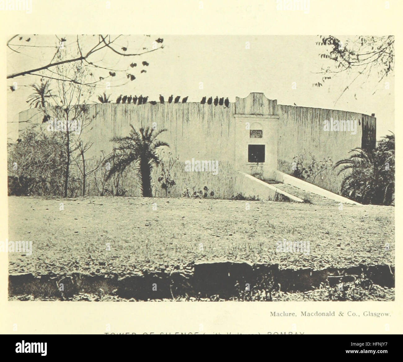 This image from 'India Past and Present' illustrates the historical, social, and political aspects of India, with a focus on Bombay, Malabar Hill, and Mumbai. The book provides in-depth insights into India's history and culture, accompanied by illustrations and a bibliography by Sir W. W. Hunter. Stock Photo