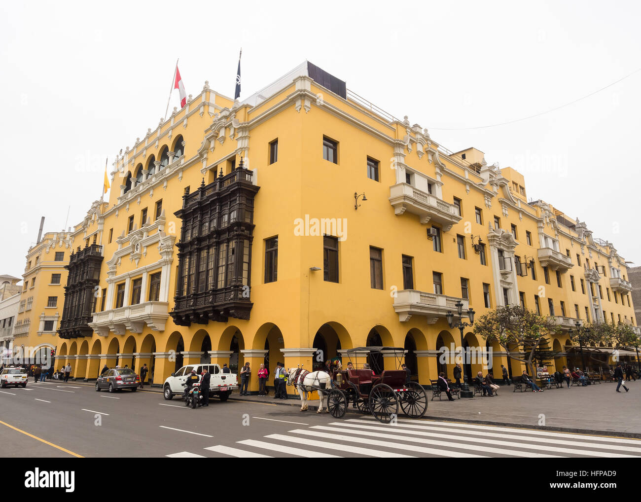 The Plaza Mayor or Plaza de Armas of Lima, Peru Stock Photo - Alamy
