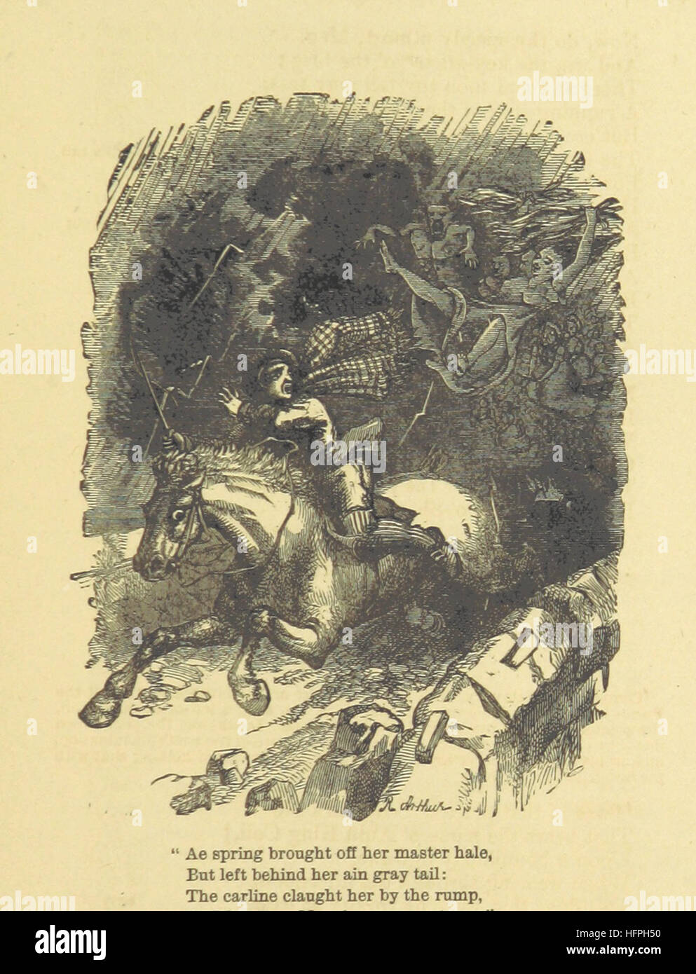 Image taken from page 87 of 'The Poetical Works of Robert Burns; with memoir, prefatory notes, and a complete marginal glossary. Edited by John & Angus Macpherson. With portrait and illustrations' Image taken from page 87 of 'The Poetical Works of Stock Photo