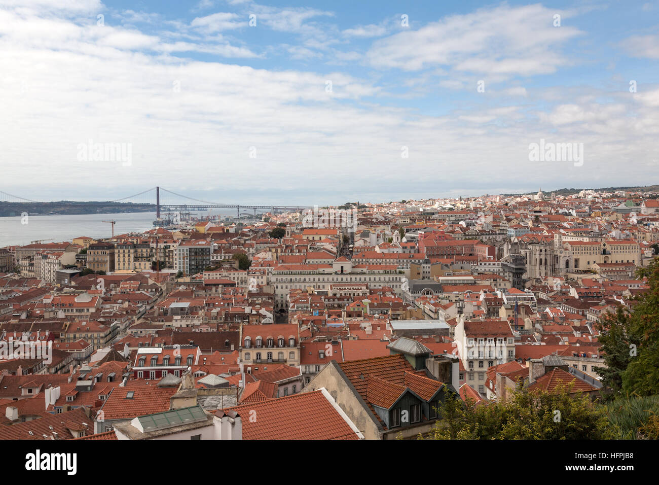 Lisbon Rooftops, Portugal Stock Photo