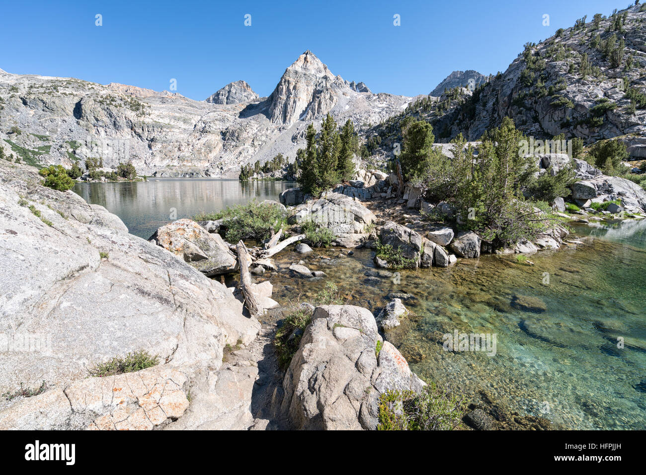 At Rae Lakes, John Muir Trail, Kings Canyon National Park, California, United States of America, North America Stock Photo
