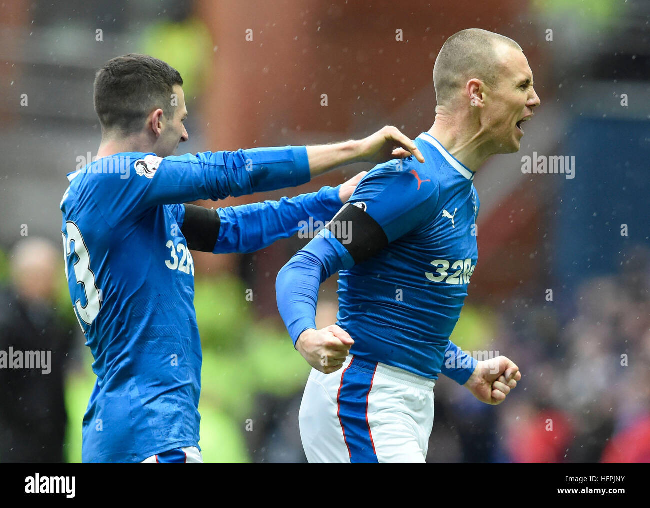 Jason Scotland Rangers Rangers' Kenny Miller celebrates with Jason Holt after scoring the ...