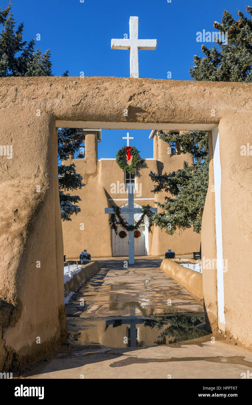 Entrance to the historic San Francisco de Asis Mission Church in