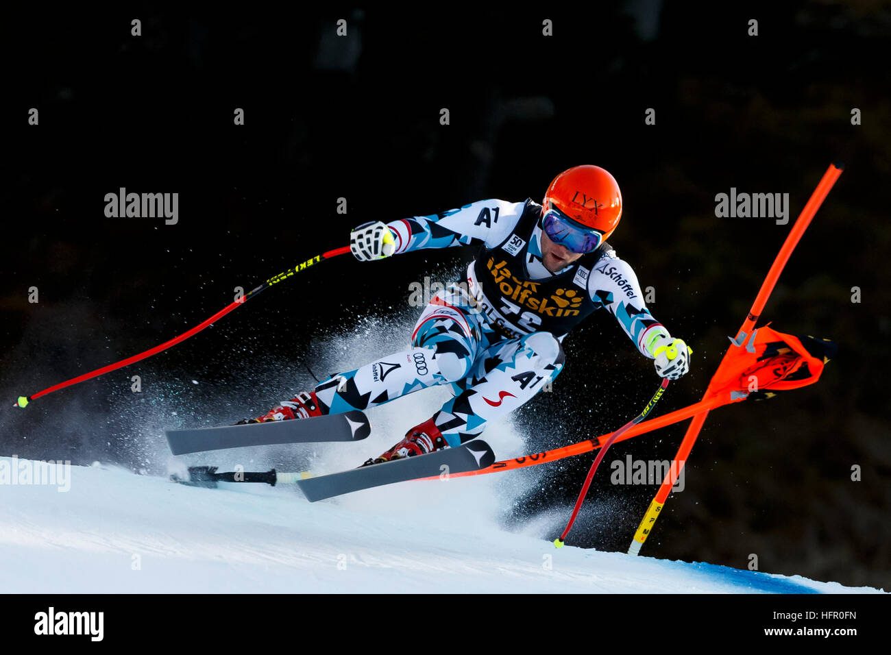 Val Gardena, Italy 15 December 2016. KOECK Niklas (Aut) competing in