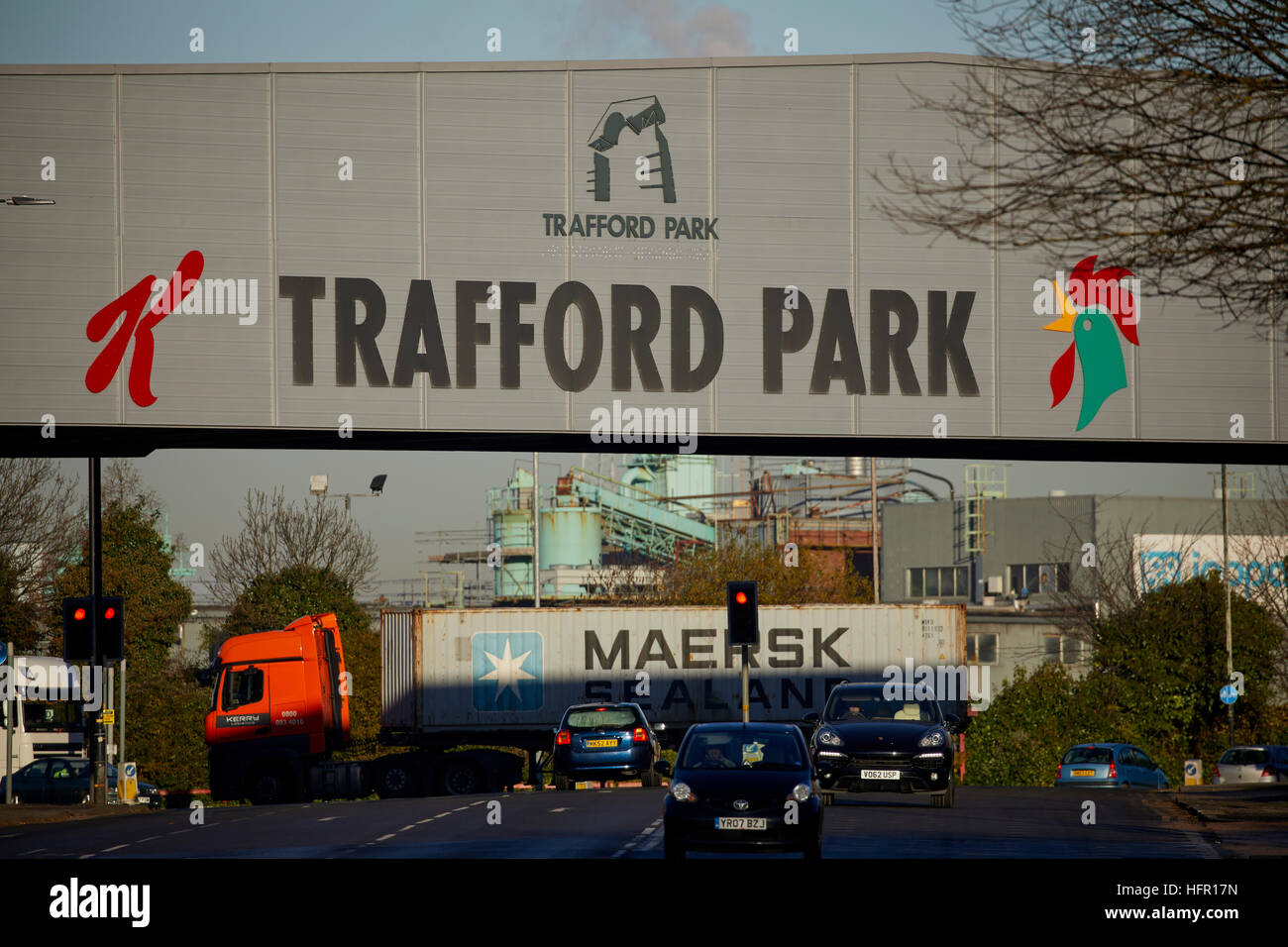 Trafford Park Sign Manchester Uk England Businesses Industrial Industry ...