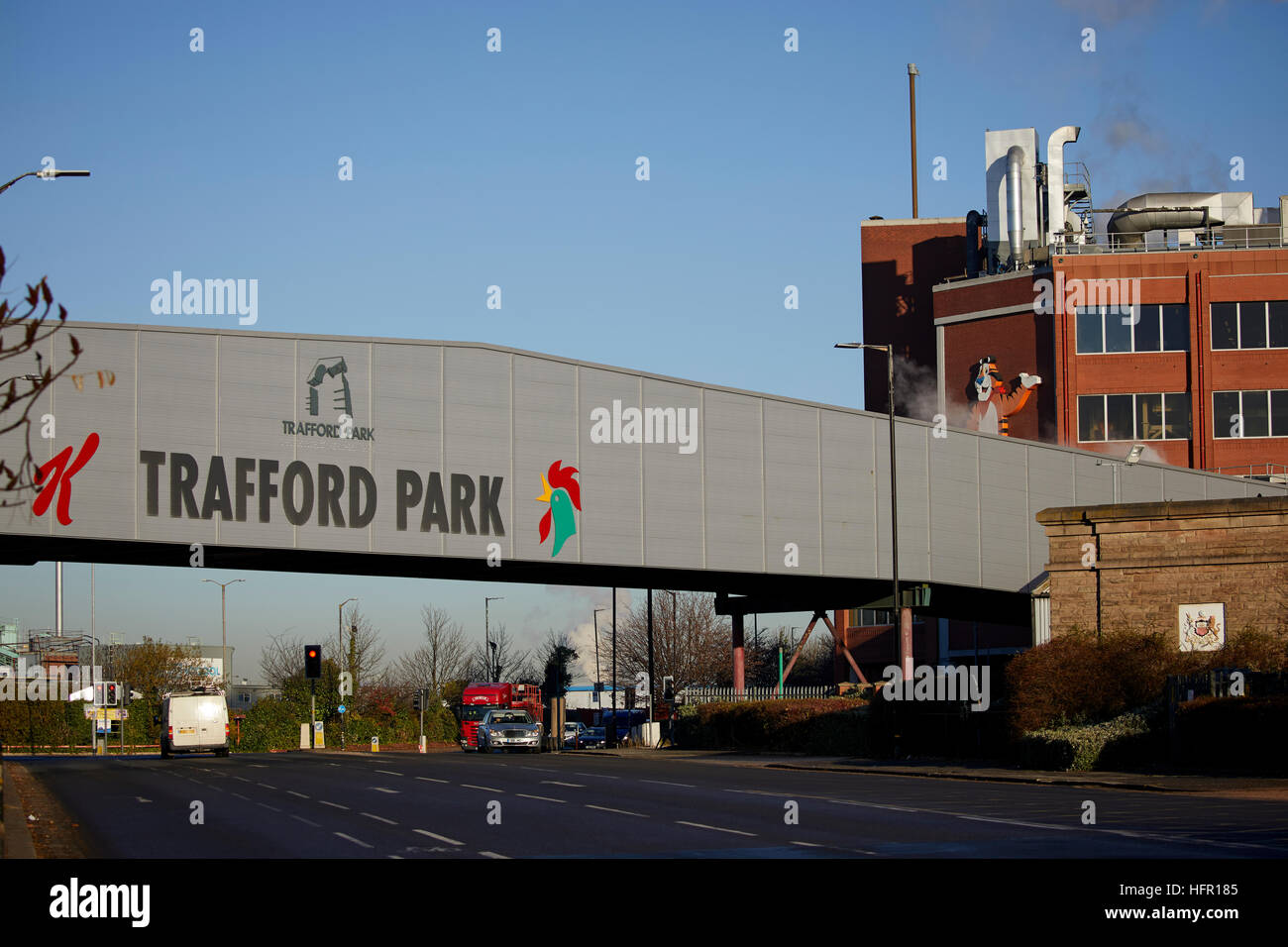 Trafford Park sign Manchester uk england Businesses industrial industry