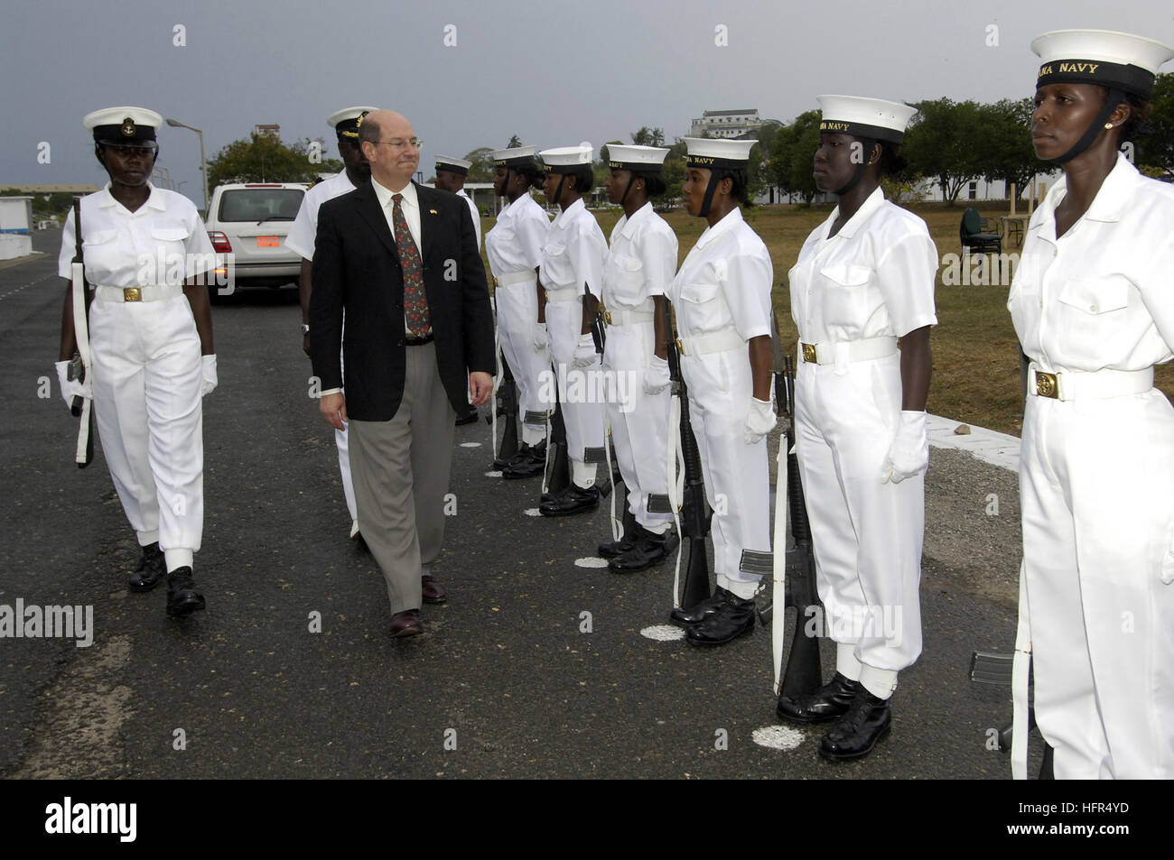 Usecnav In/sign SECNAV inspects Ghanaian Sailors at Sekondi Naval Base during training ...