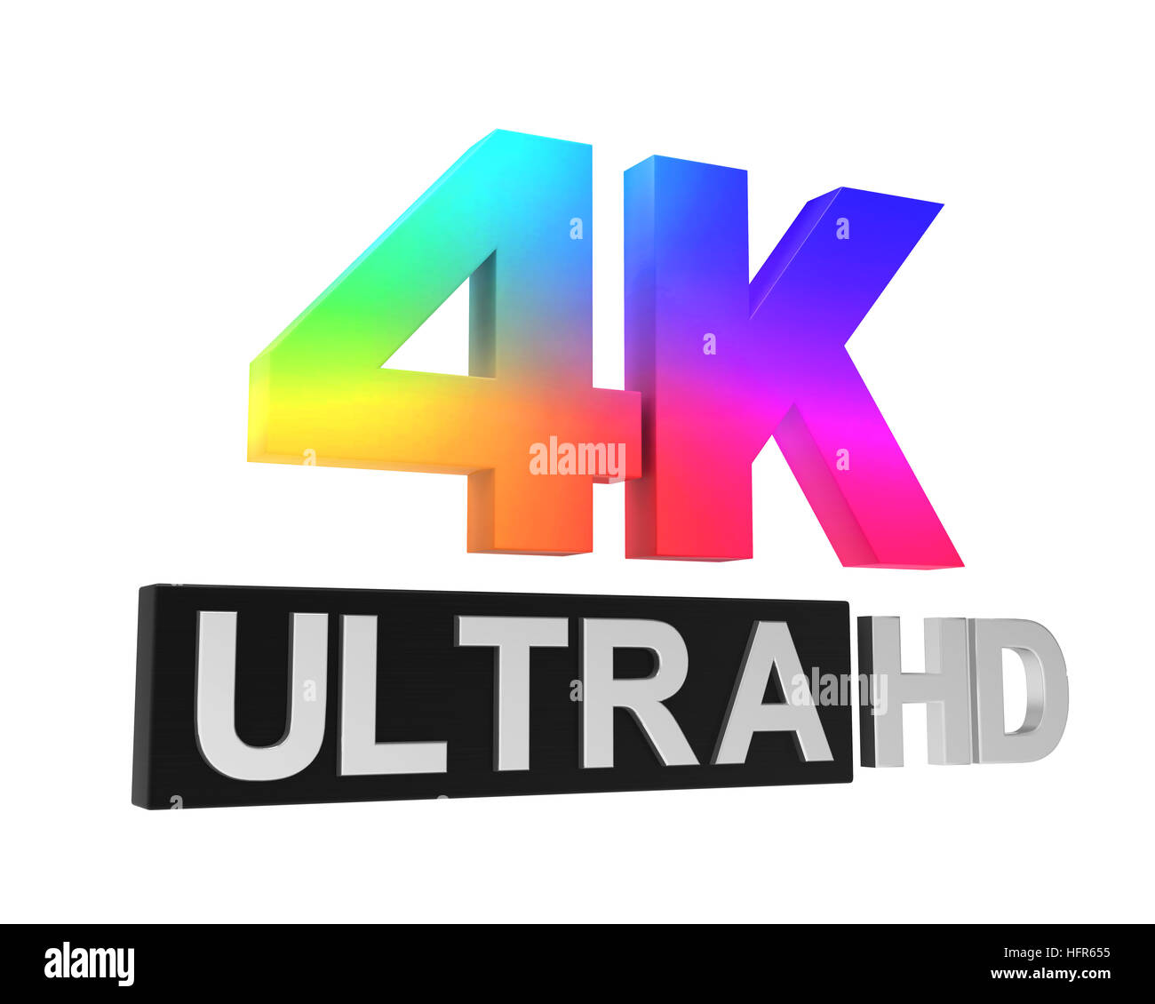 Ultra HD 4K Icon Stock Photo