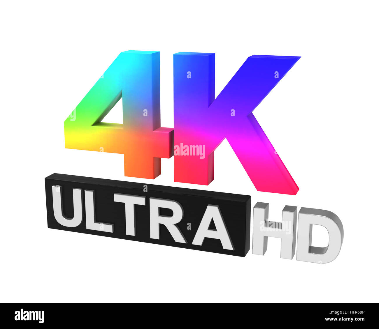 Ultra HD 4K Icon Stock Photo