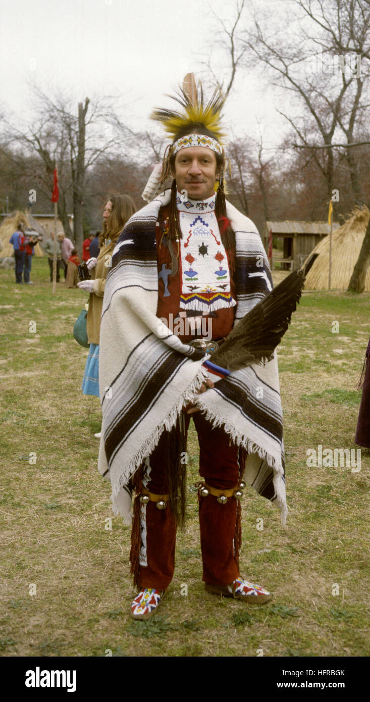 INDIANS with costumes Stock Photo