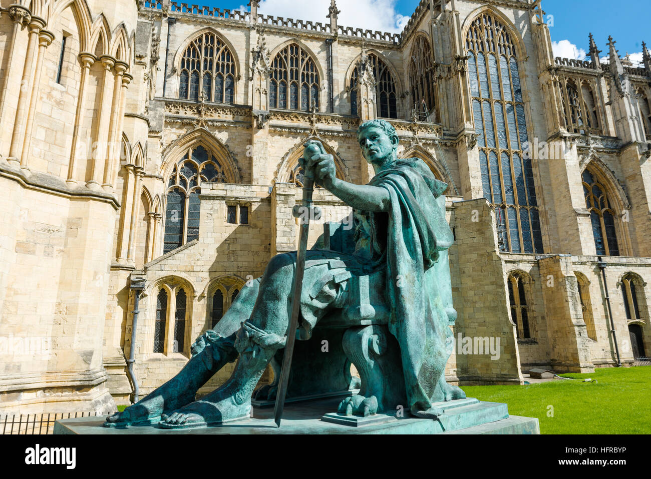Statue of Roman Emperor Constantine the Great outside York Minster