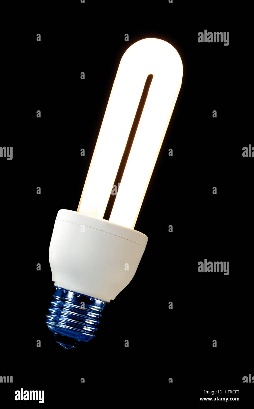 Energysaving lightbulb, fluorescent light bulb Stock Photo Alamy