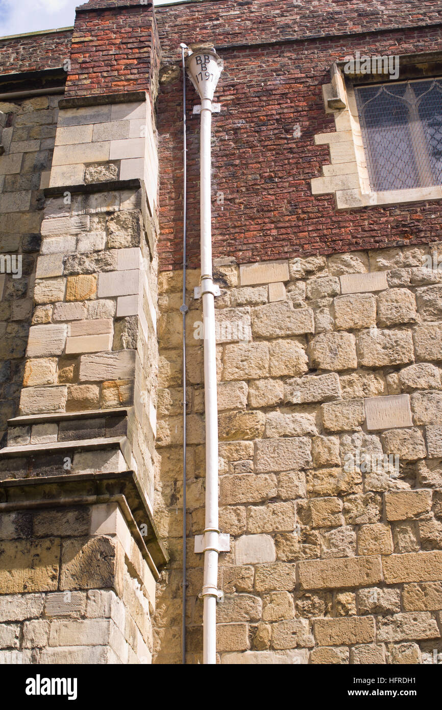 Old cast iron drainpipe down pipe on old building UK Stock Photo Alamy