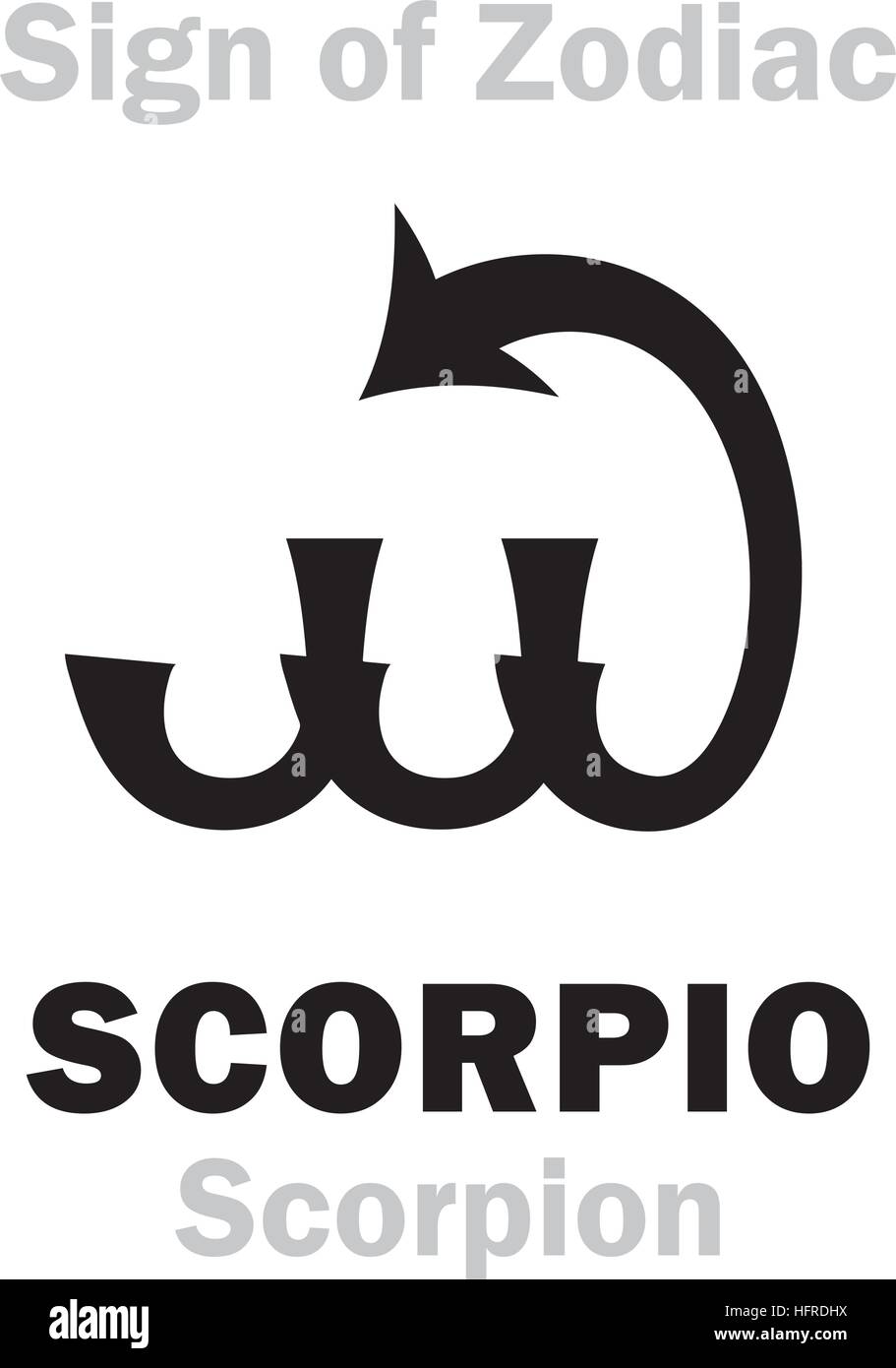 Astrology: Sign of Zodiac SCORPIO (The Scorpion) Stock Vector