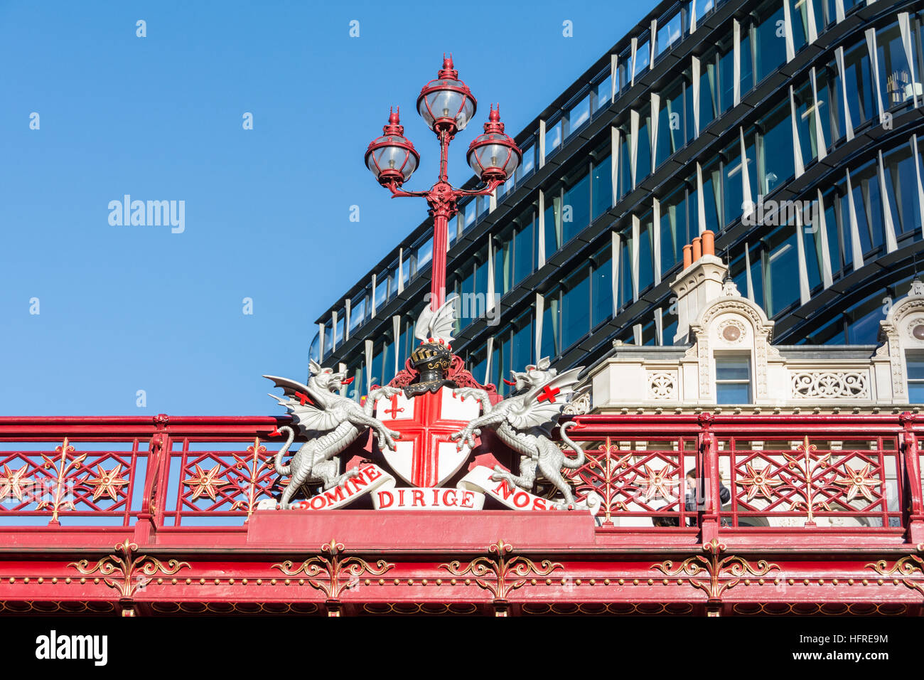Holborn Viaduct, Farringdon Street, London, EC4, England, U.K. Stock Photo