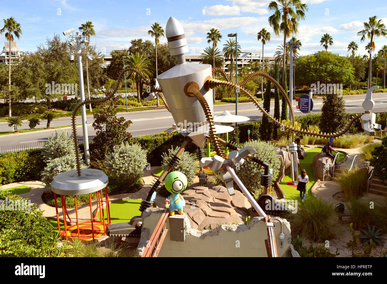Hollywood Drive In Golf miniature golf course Stock Photo
