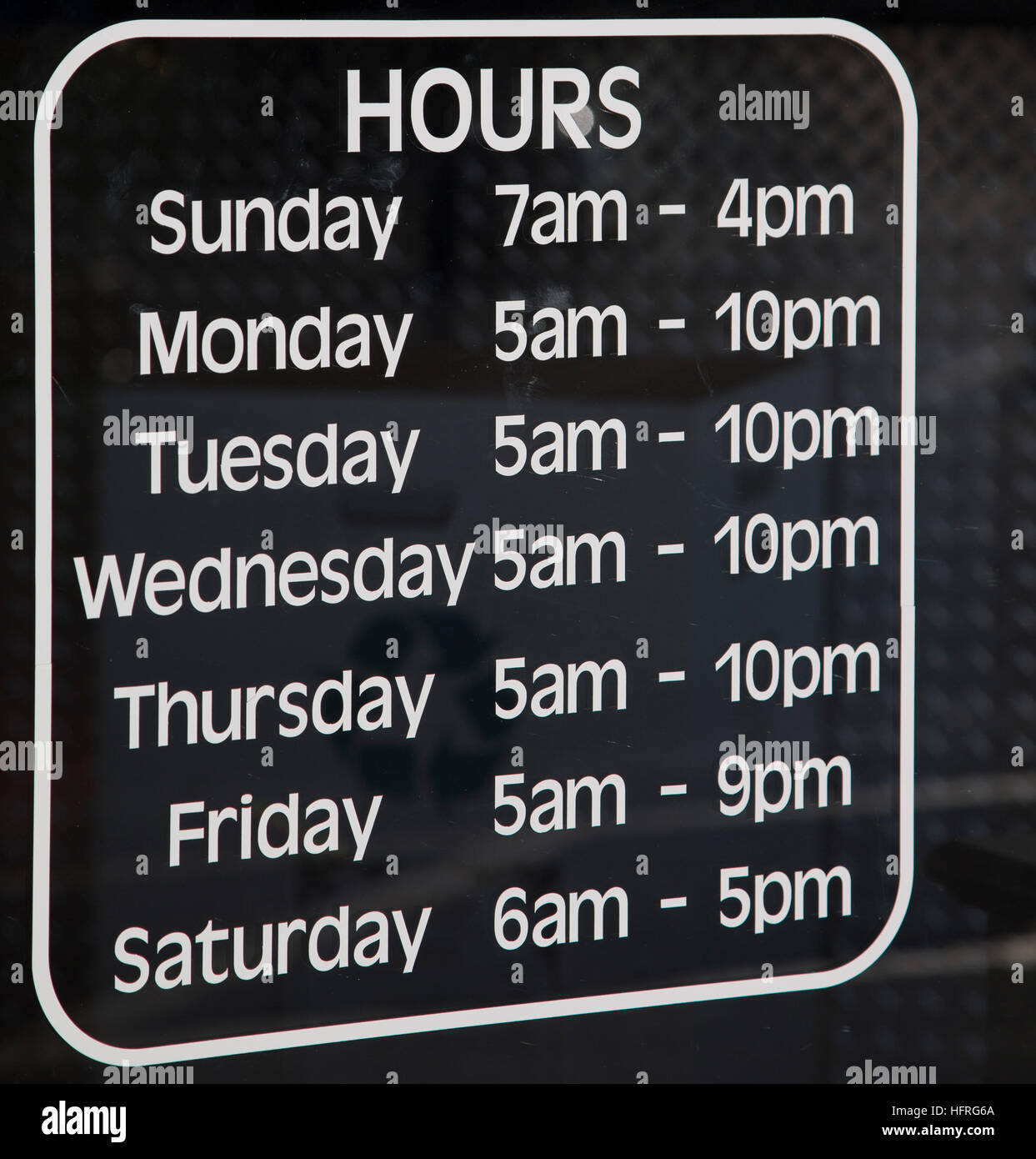 Hours of operation hires stock photography and images Alamy