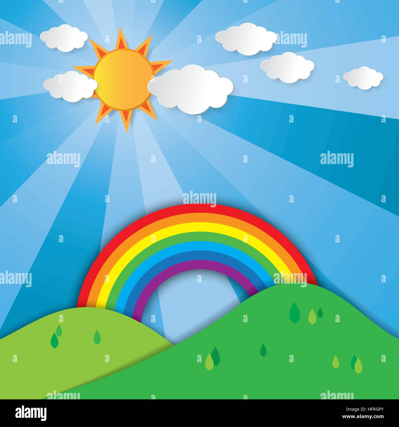 Rainbow Sky Stock Vector Images - Alamy