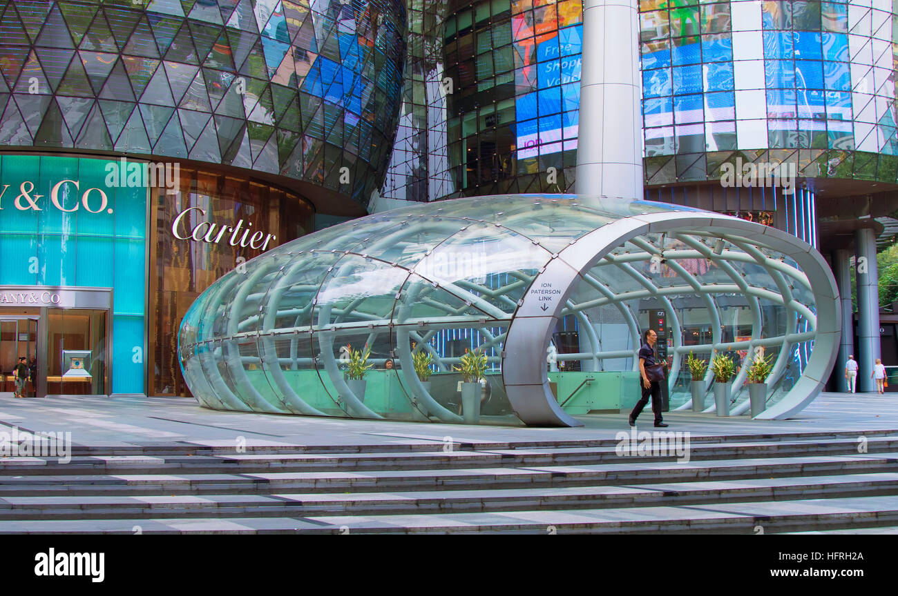 ION shopping Mall on Orchard street, Singapore Stock Photo