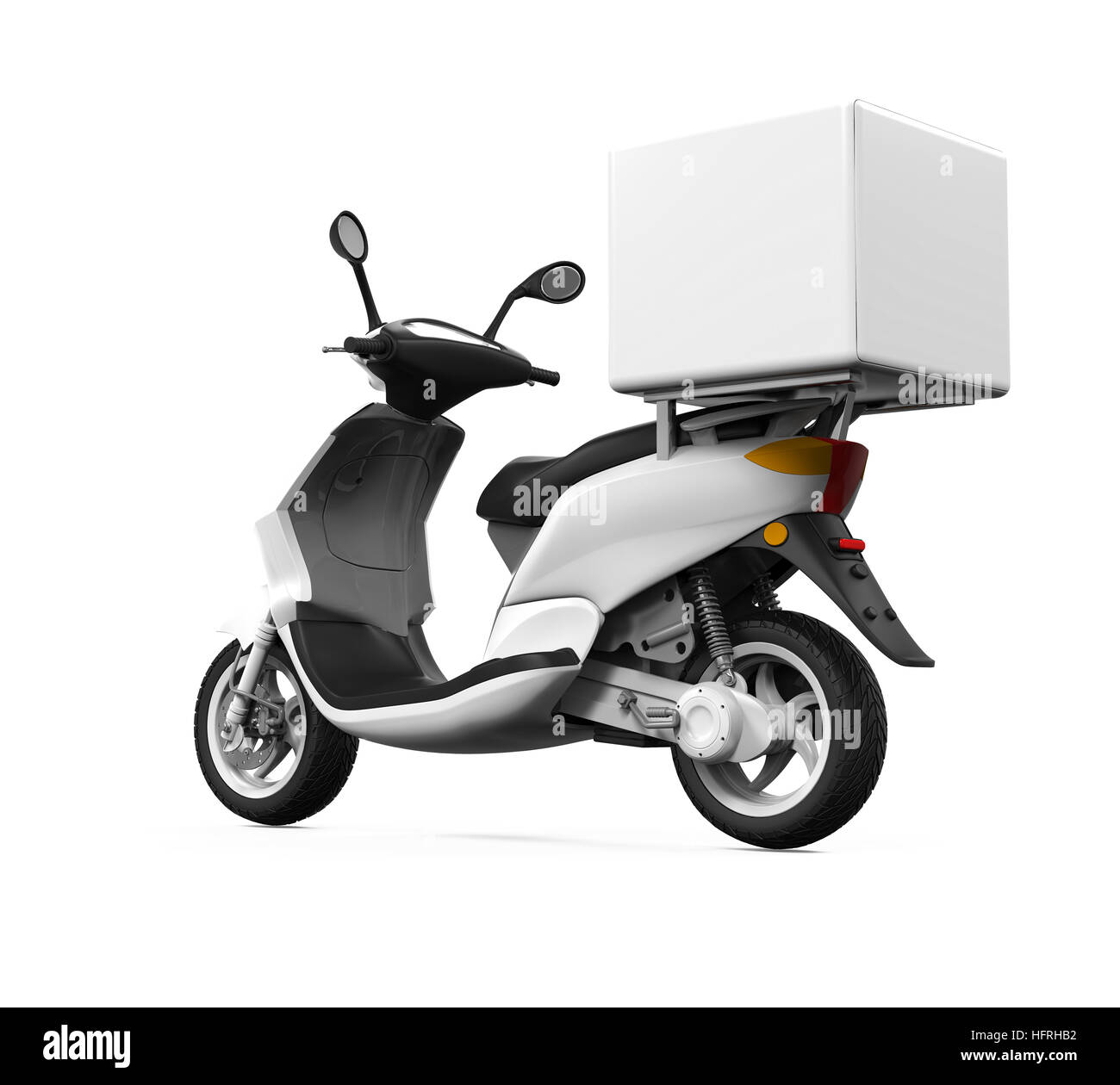 Motorcycle Delivery Isolated Stock Photo Alamy