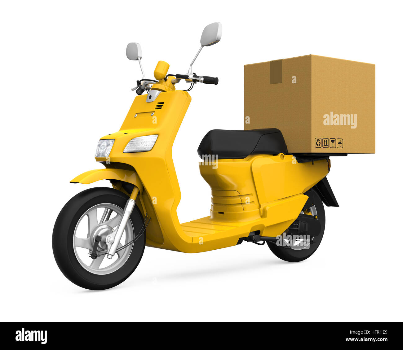 Motorcycle Delivery Isolated Stock Photo Alamy