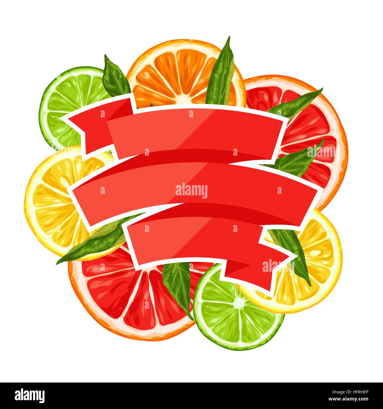 Background with citrus fruits slices. Mix of lemon lime grapefruit and ...