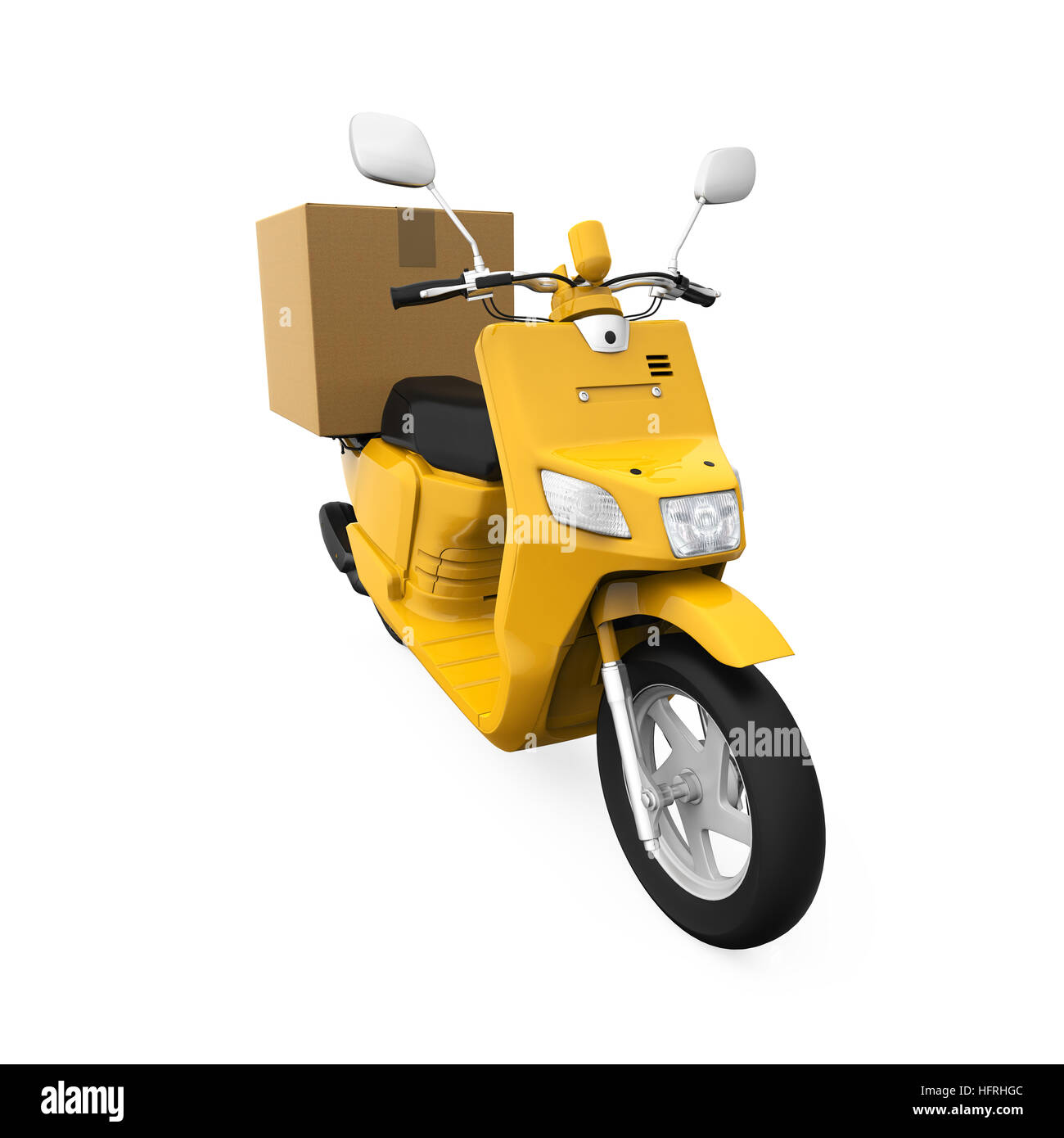 Motorcycle Delivery Isolated Stock Photo Alamy