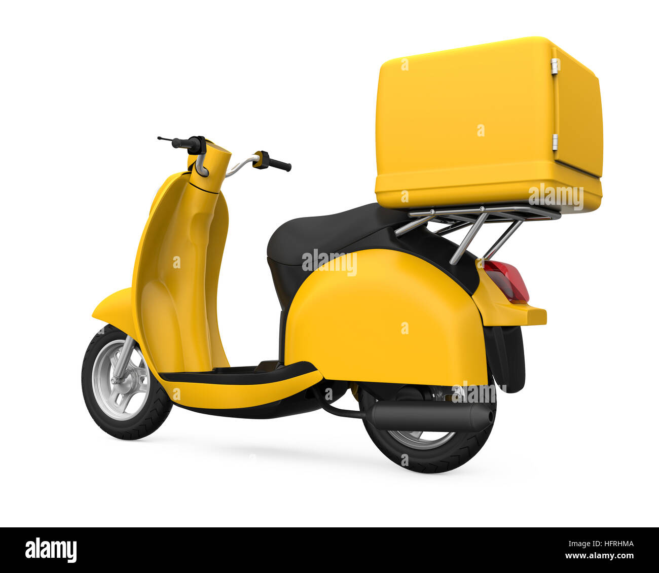 Motorcycle Delivery Isolated Stock Photo - Alamy