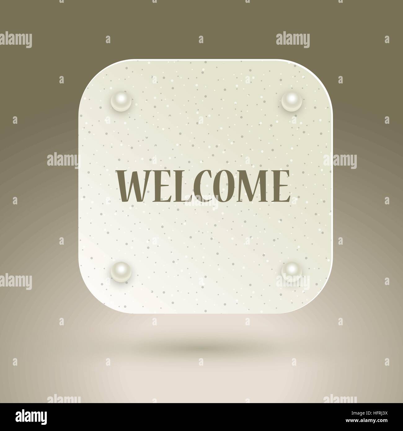 Welcome sign. Icon with invitation WELCOME for design interfaces. Vector illustration Stock Vector